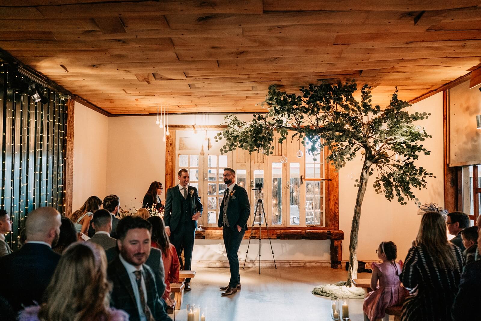 Before the ceremony at Owen House Barn