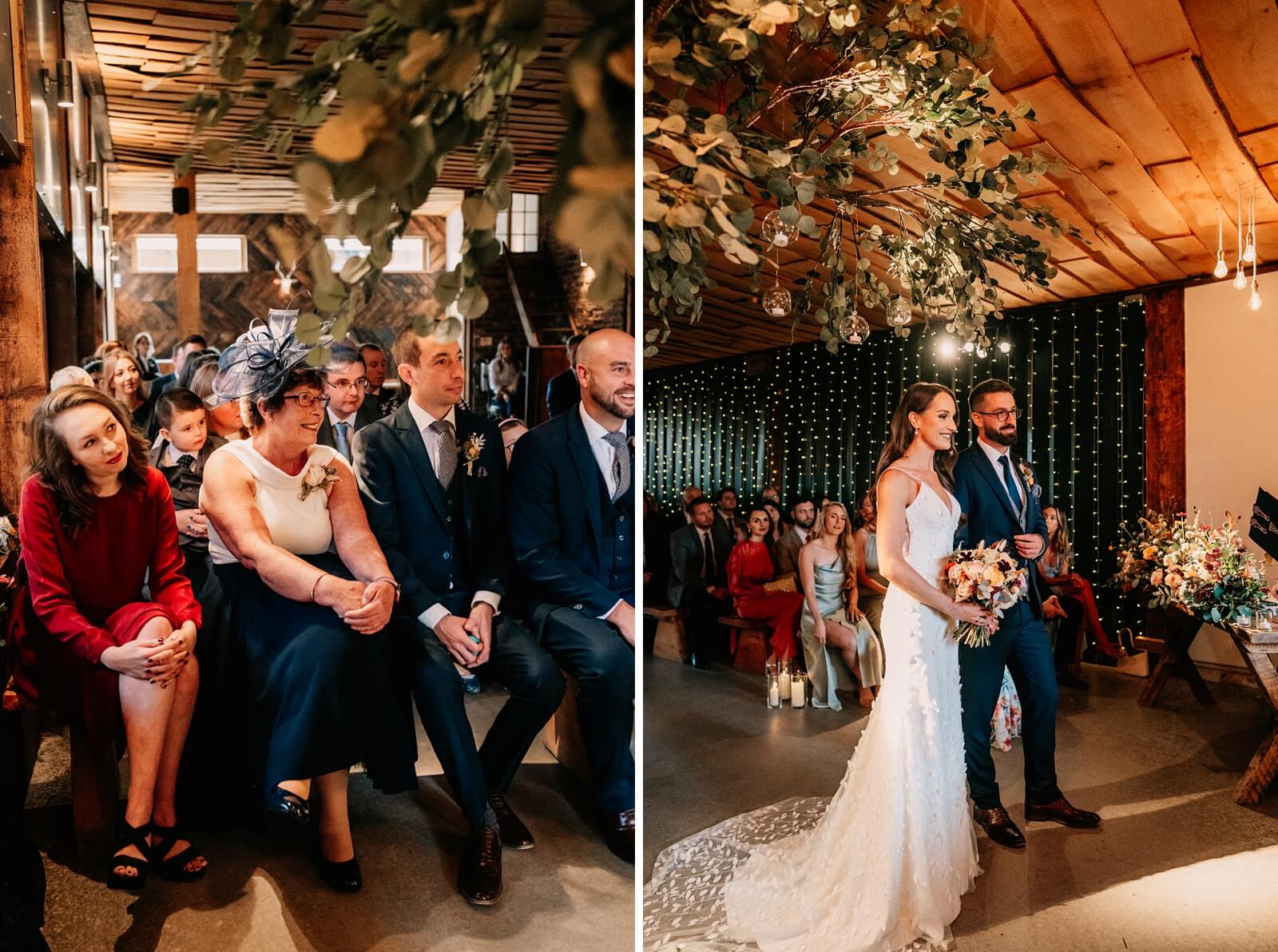 Autumn themed wedding ceremony