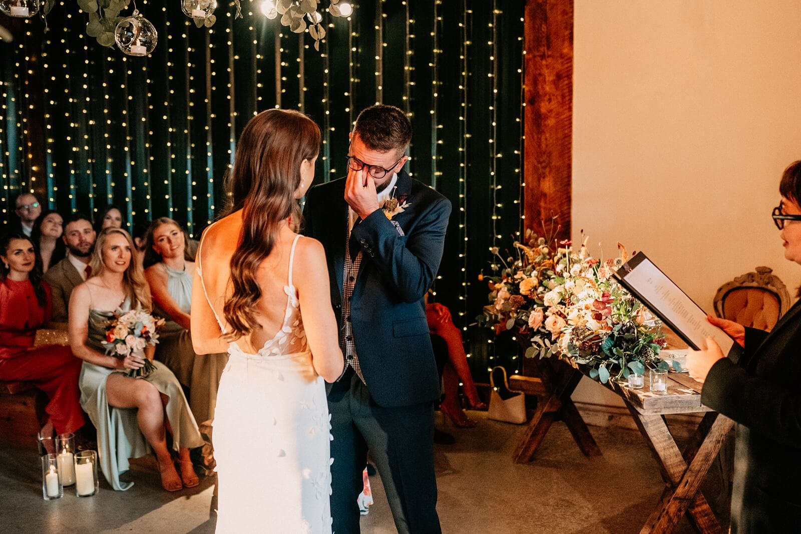 Emotional vows exchanged during the ceremony