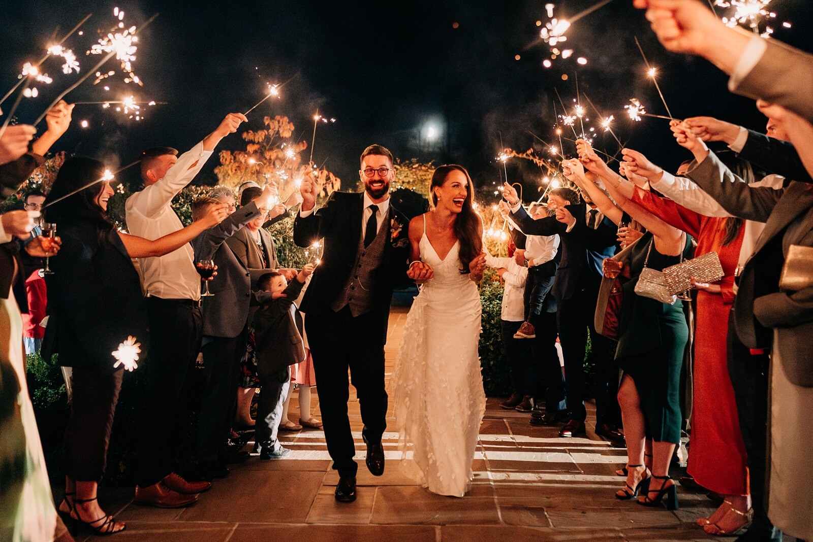 Sparklers at Owen House barn