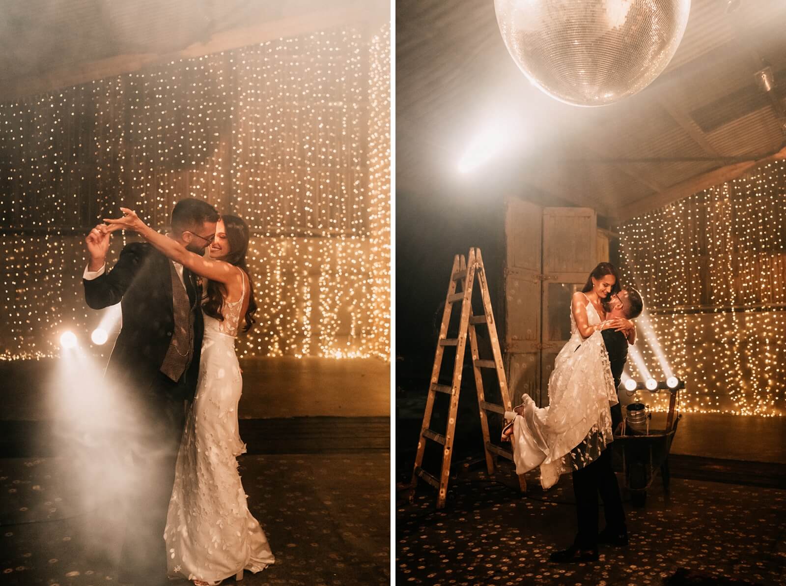 Creative wedding portraits at Owen House barn