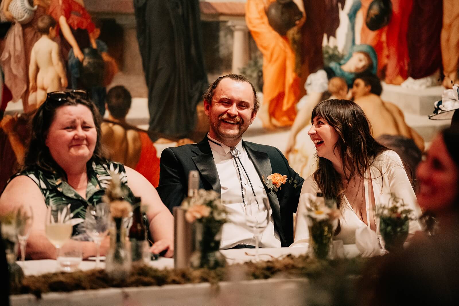 Groom's reaction to the wedding speeches