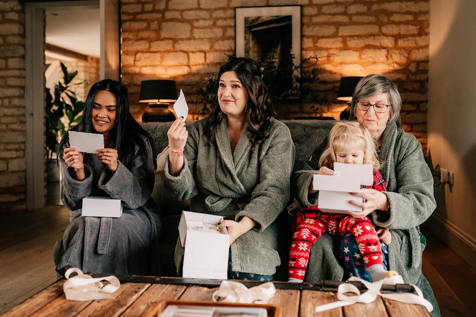 Opening bridesmaids gifts