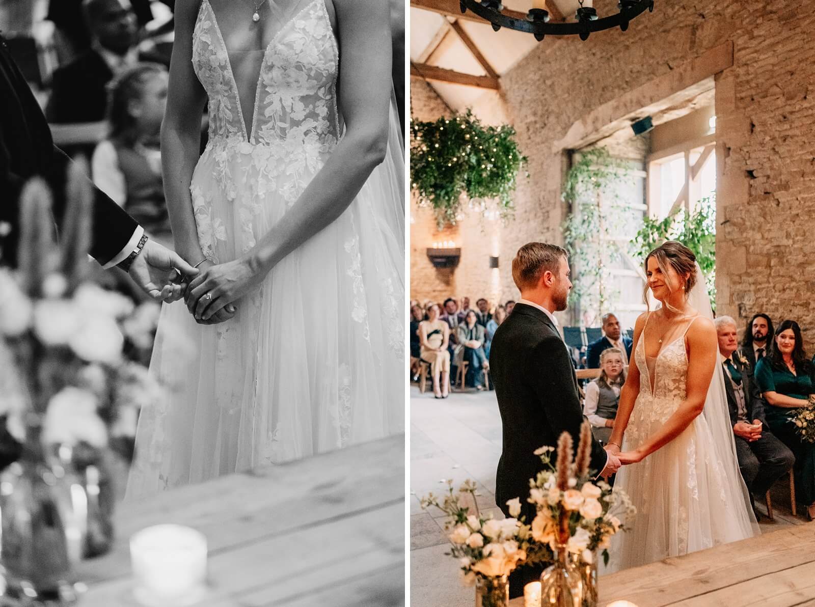 Rustic wedding barn ceremony