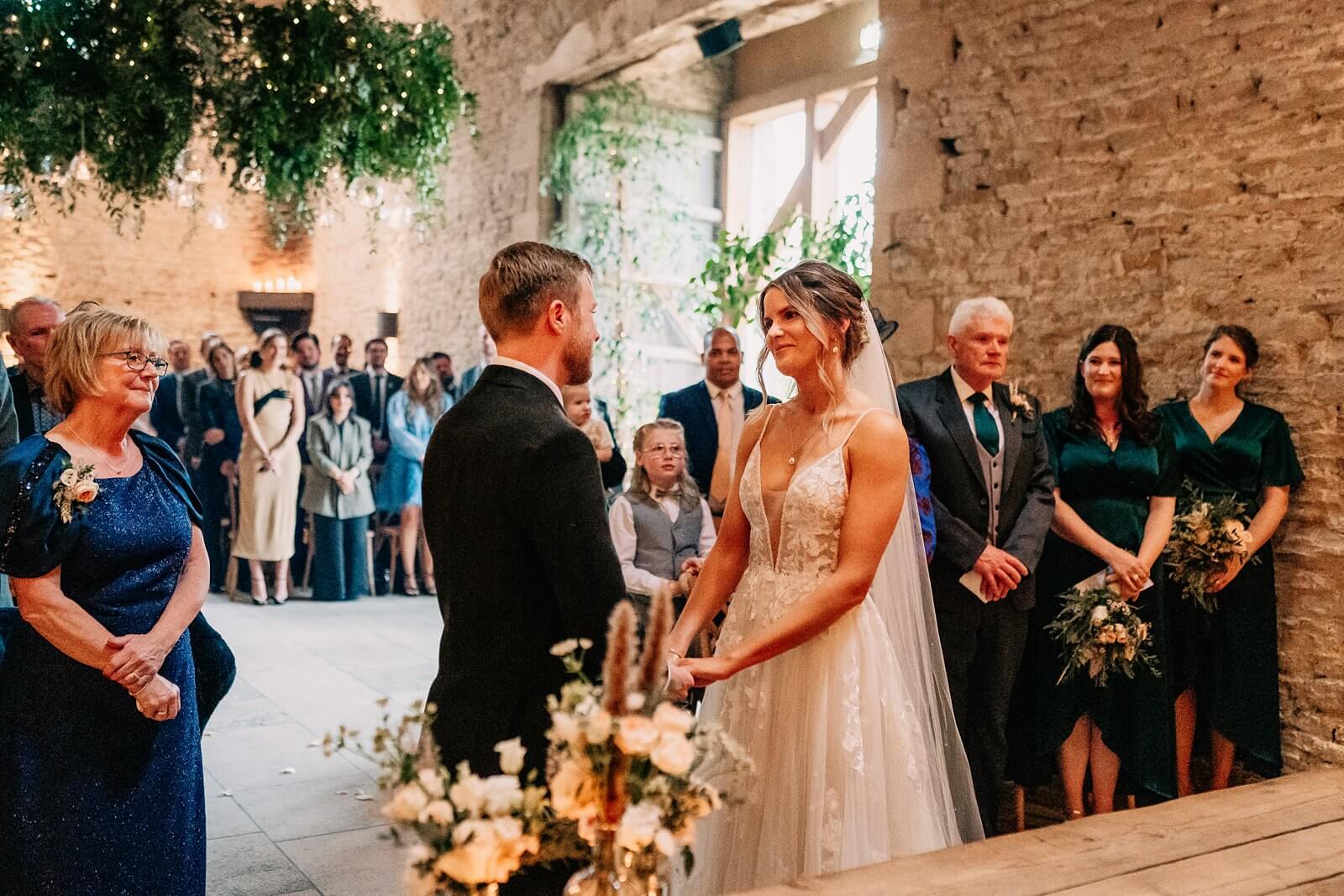 Rustic wedding barn ceremony