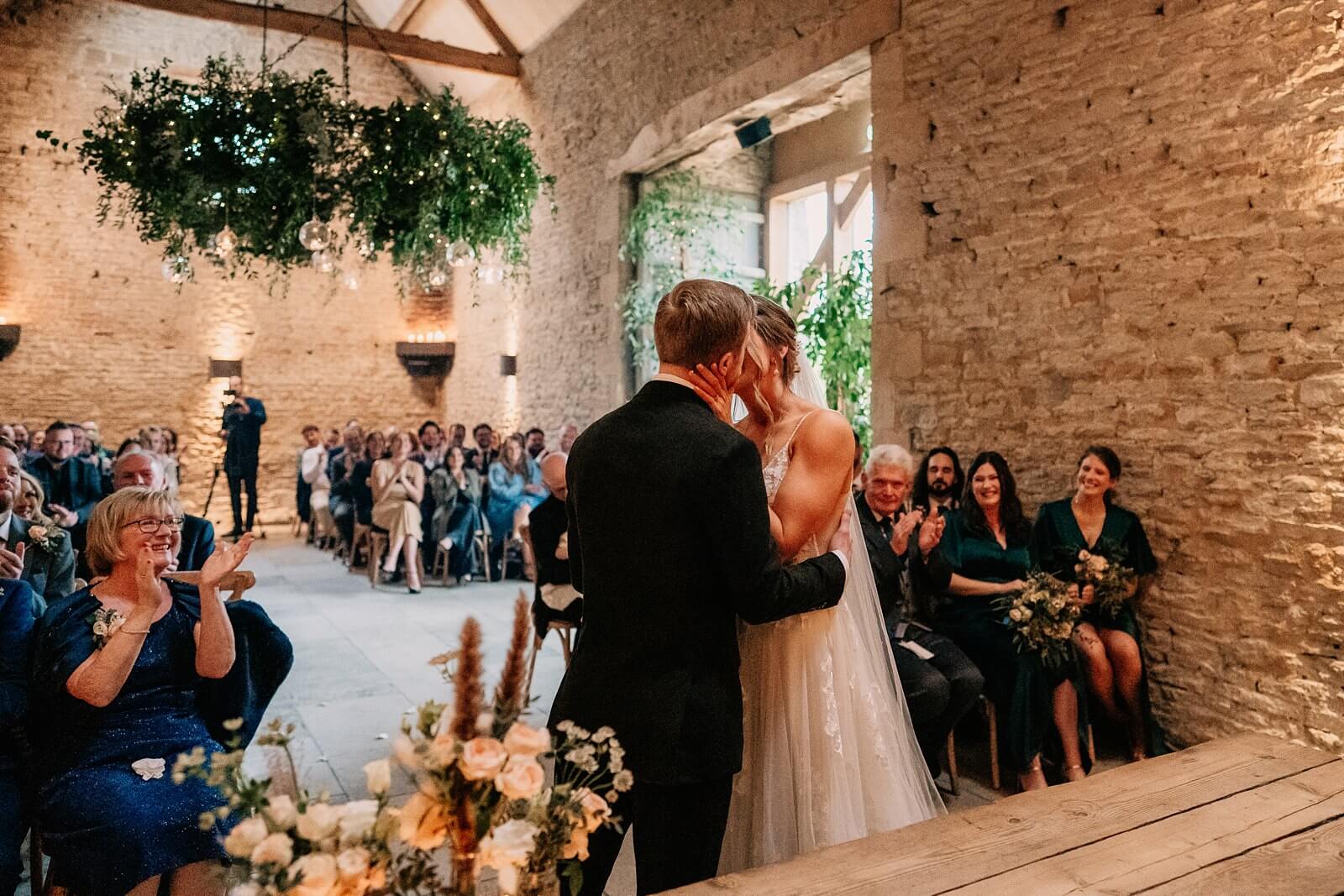 Rustic wedding barn ceremony