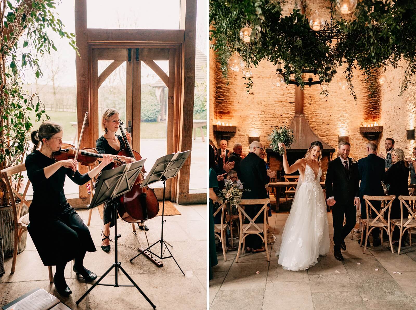 Rustic wedding barn ceremony
