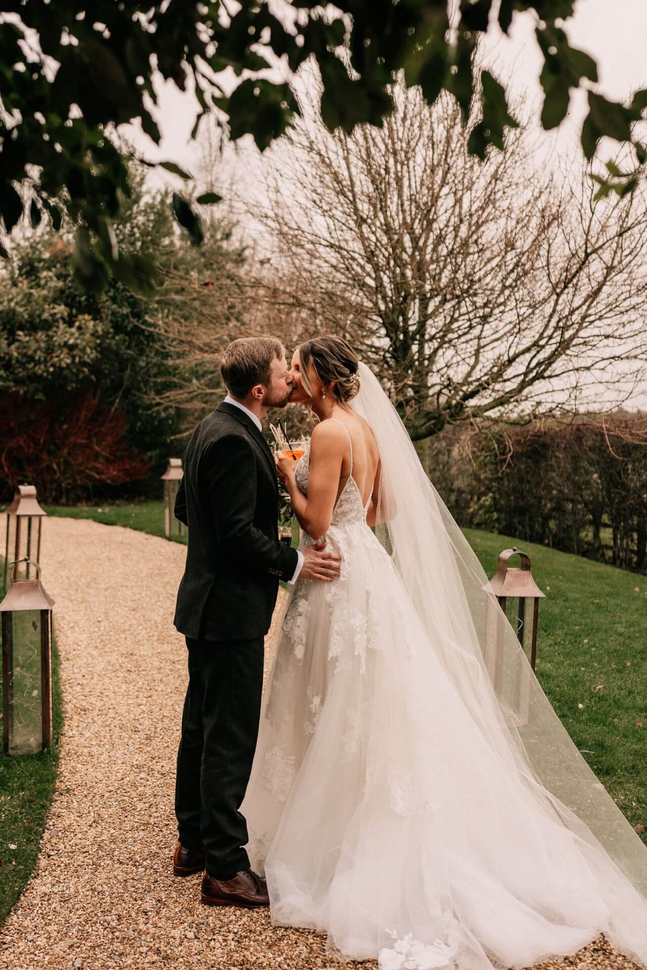 Stone Barn wedding portrait