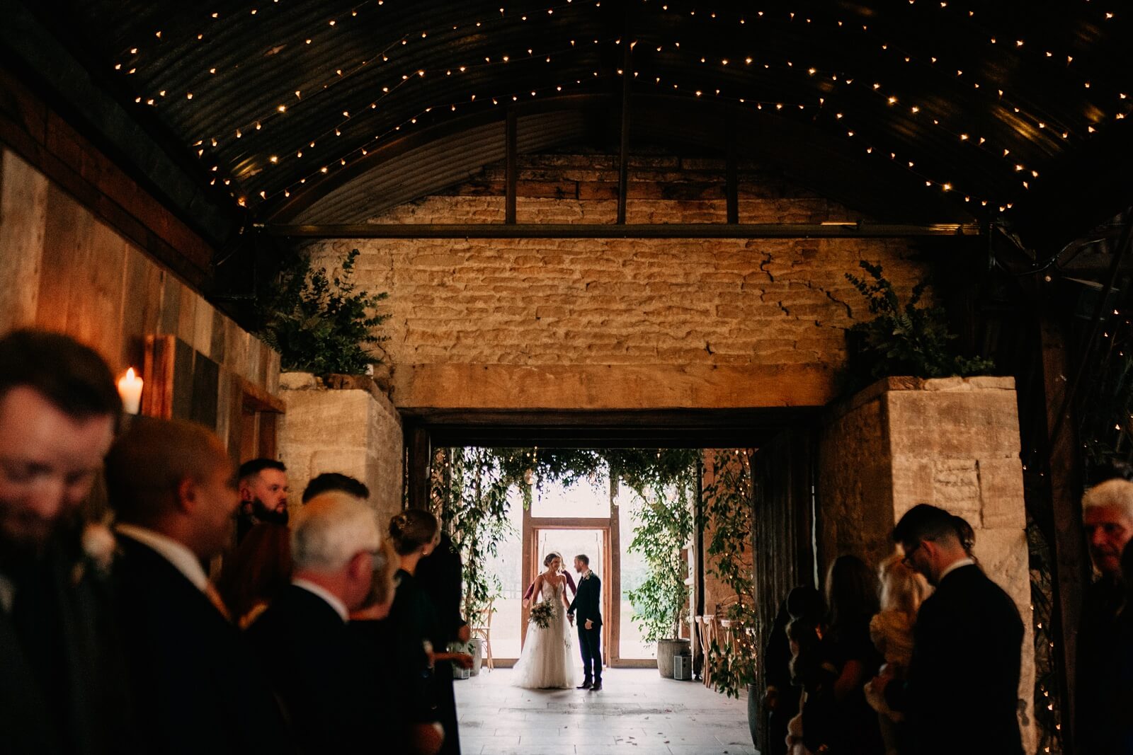 Stone Barn wedding portrait