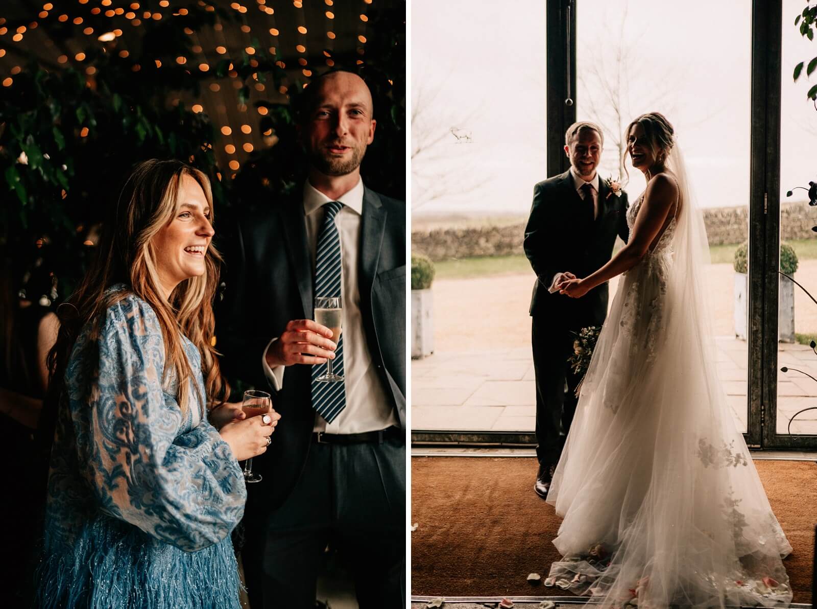 Relaxed barn wedding Cotswolds