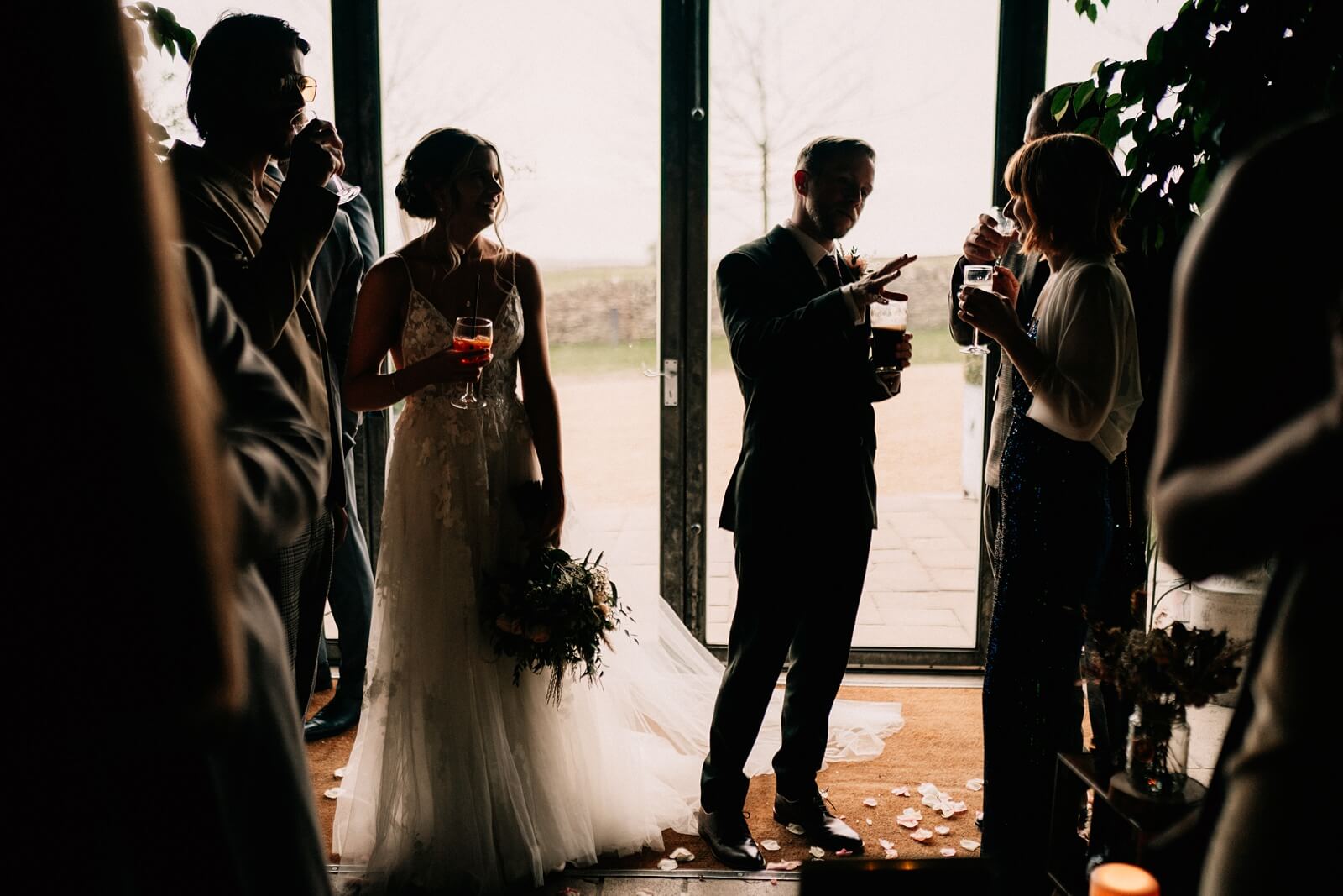 Relaxed barn wedding Cotswolds