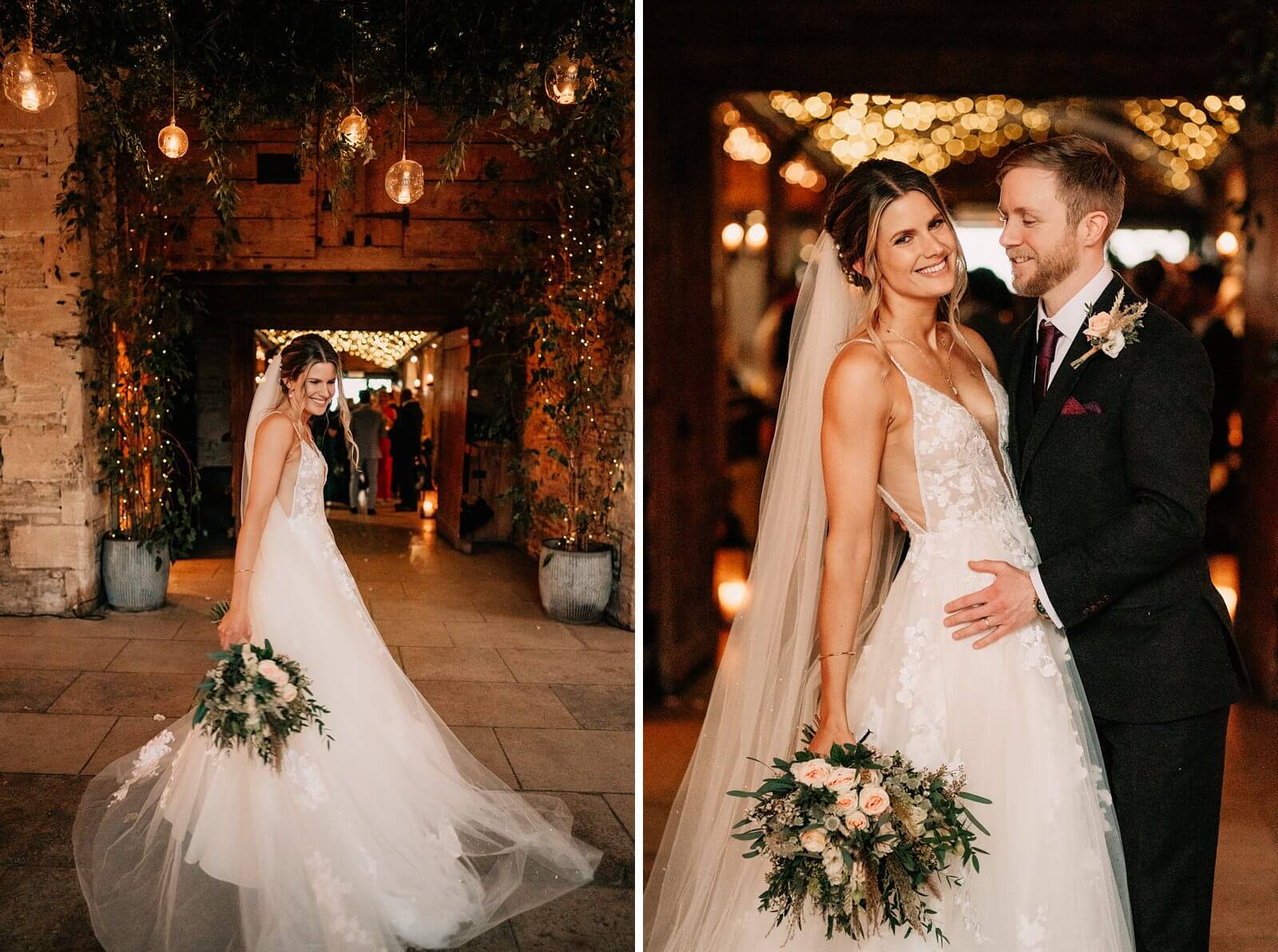 Romantic winter wedding portraits