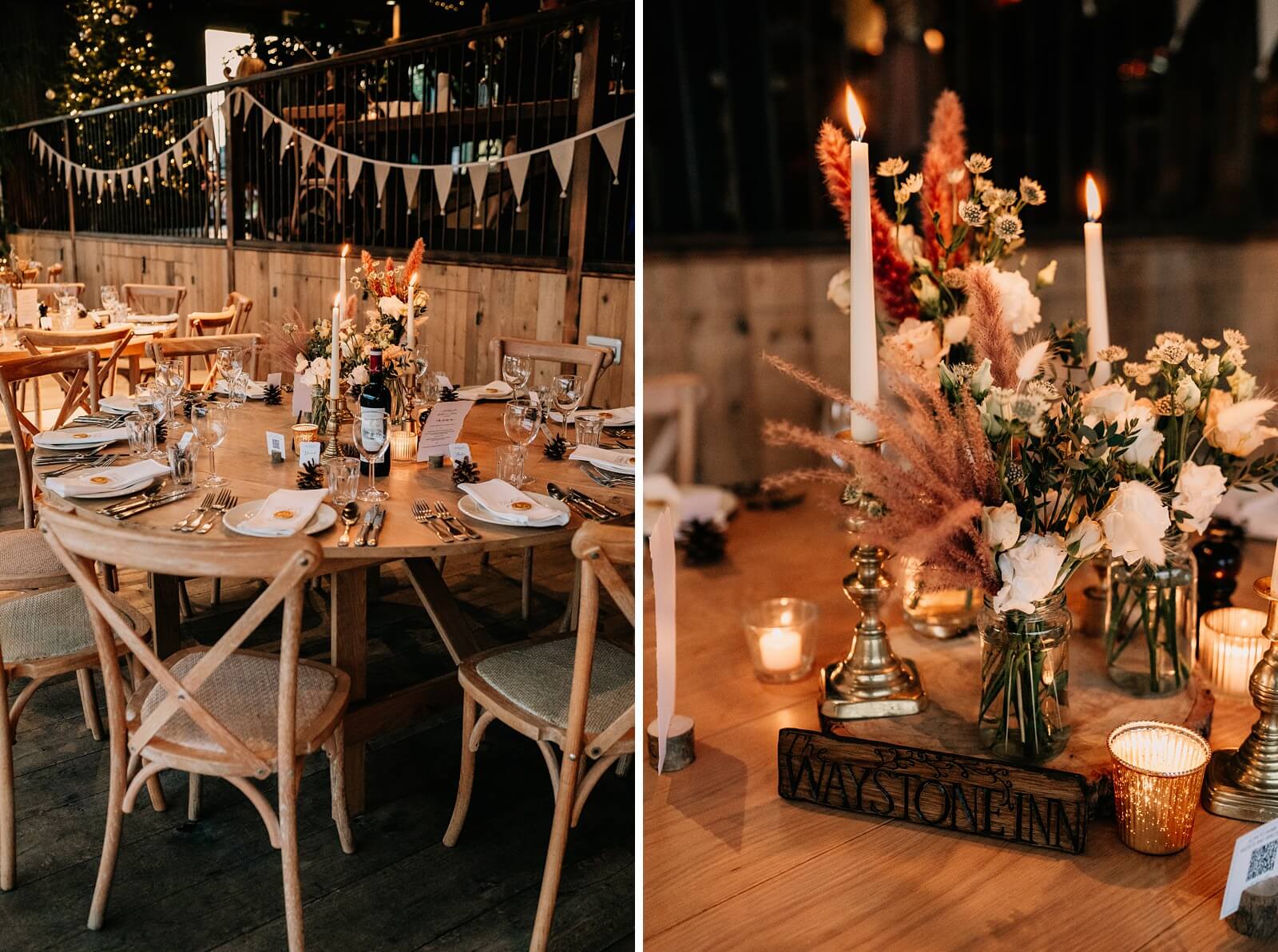 Romantic winter wedding decor