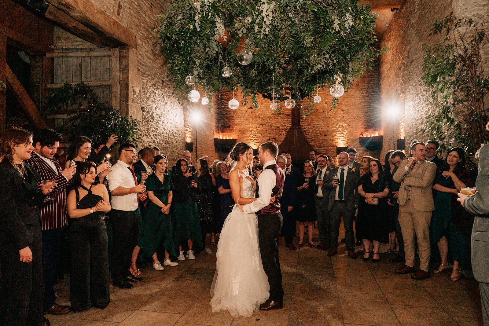 Stone barn wedding cotswolds