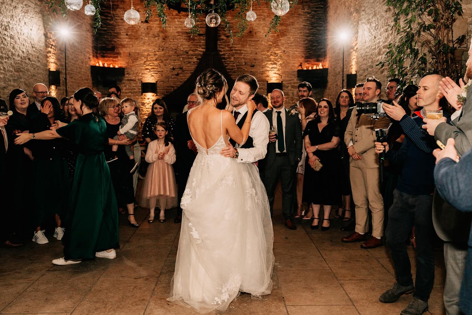 First dance at Cotswolds wedding venue