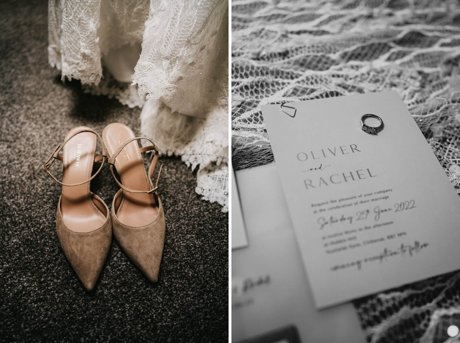 Bridal details and wedding rings