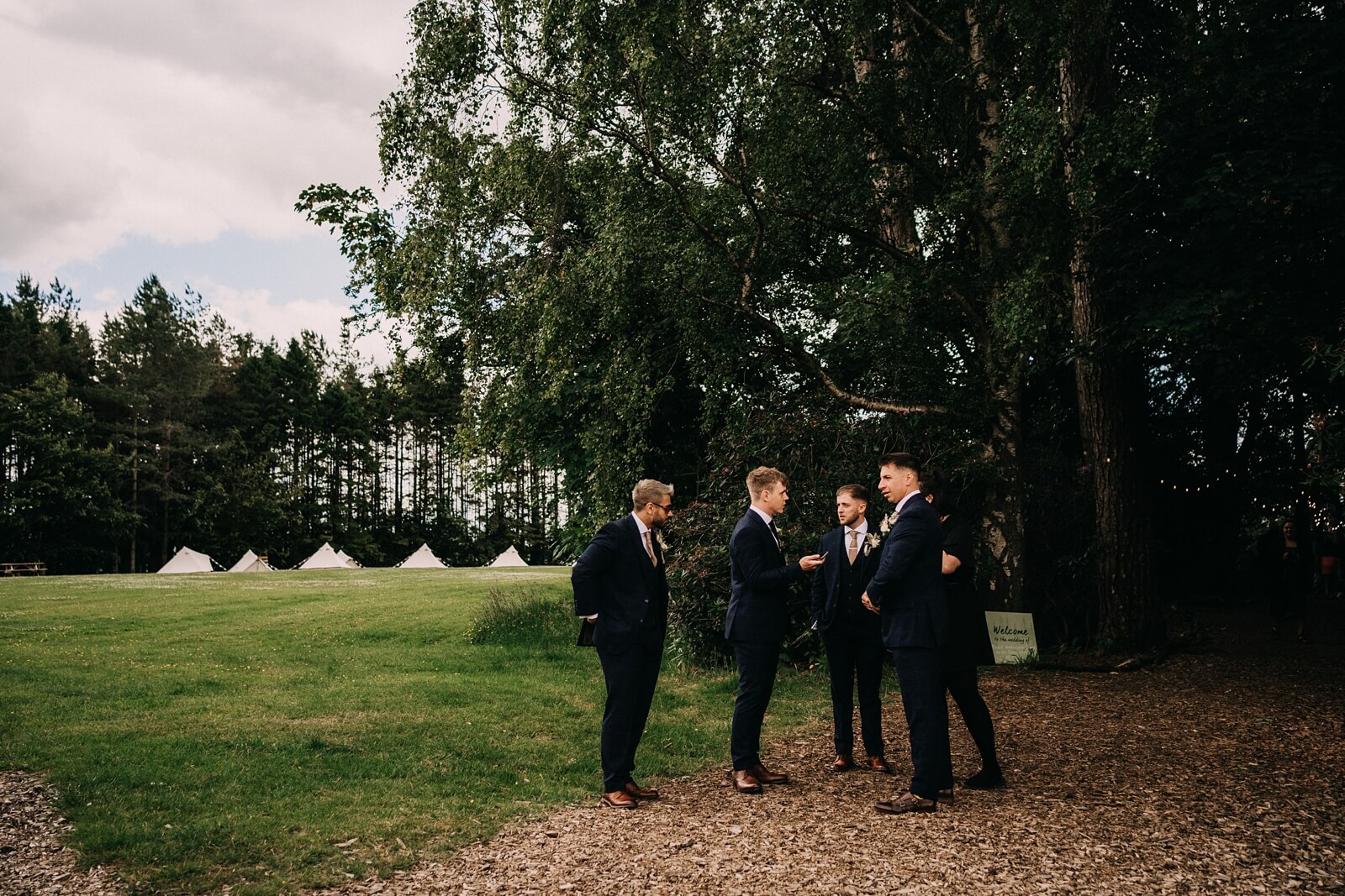 Groomsmen waiting for the ceremony