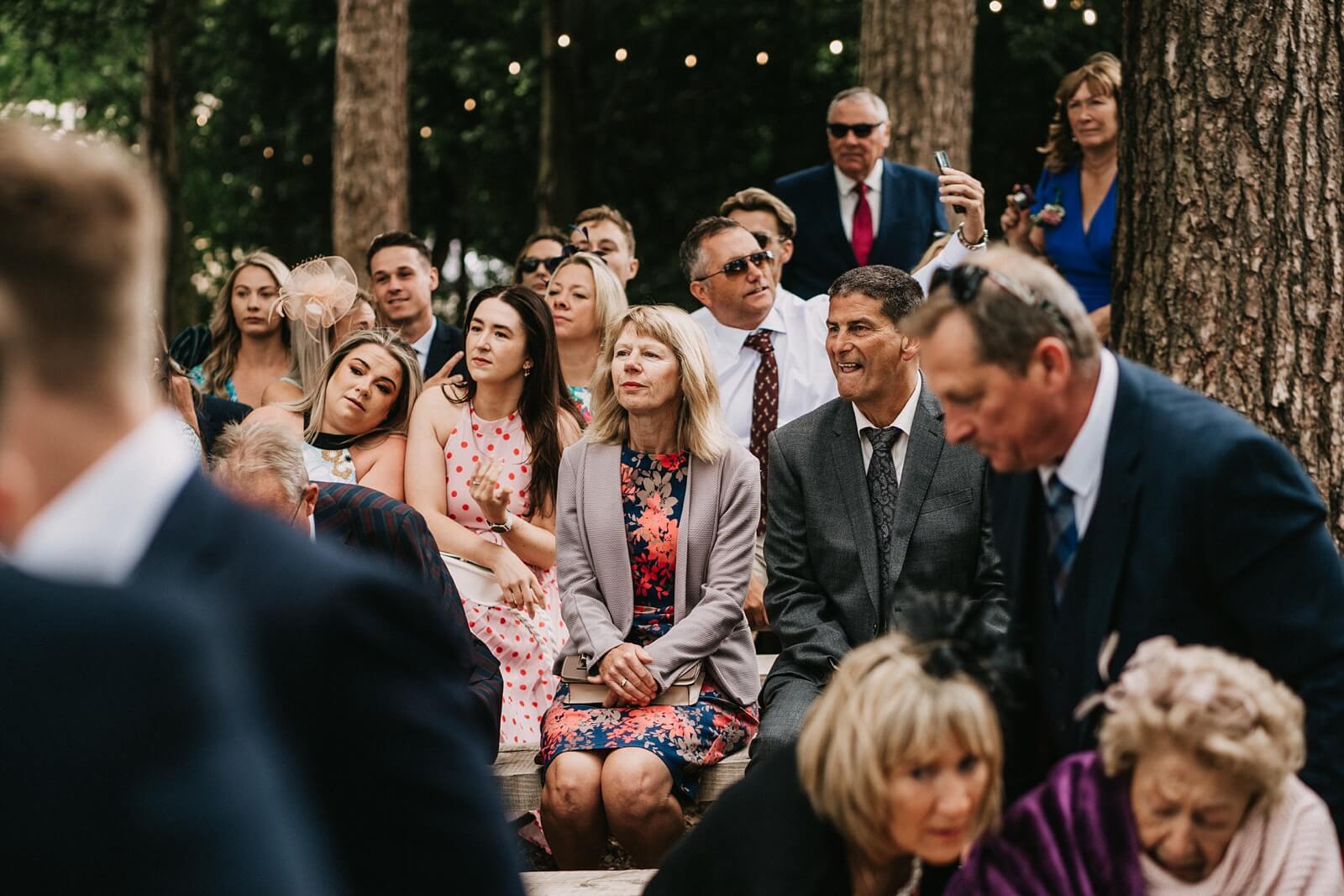 Guests at the outdoor Lancashire wedding