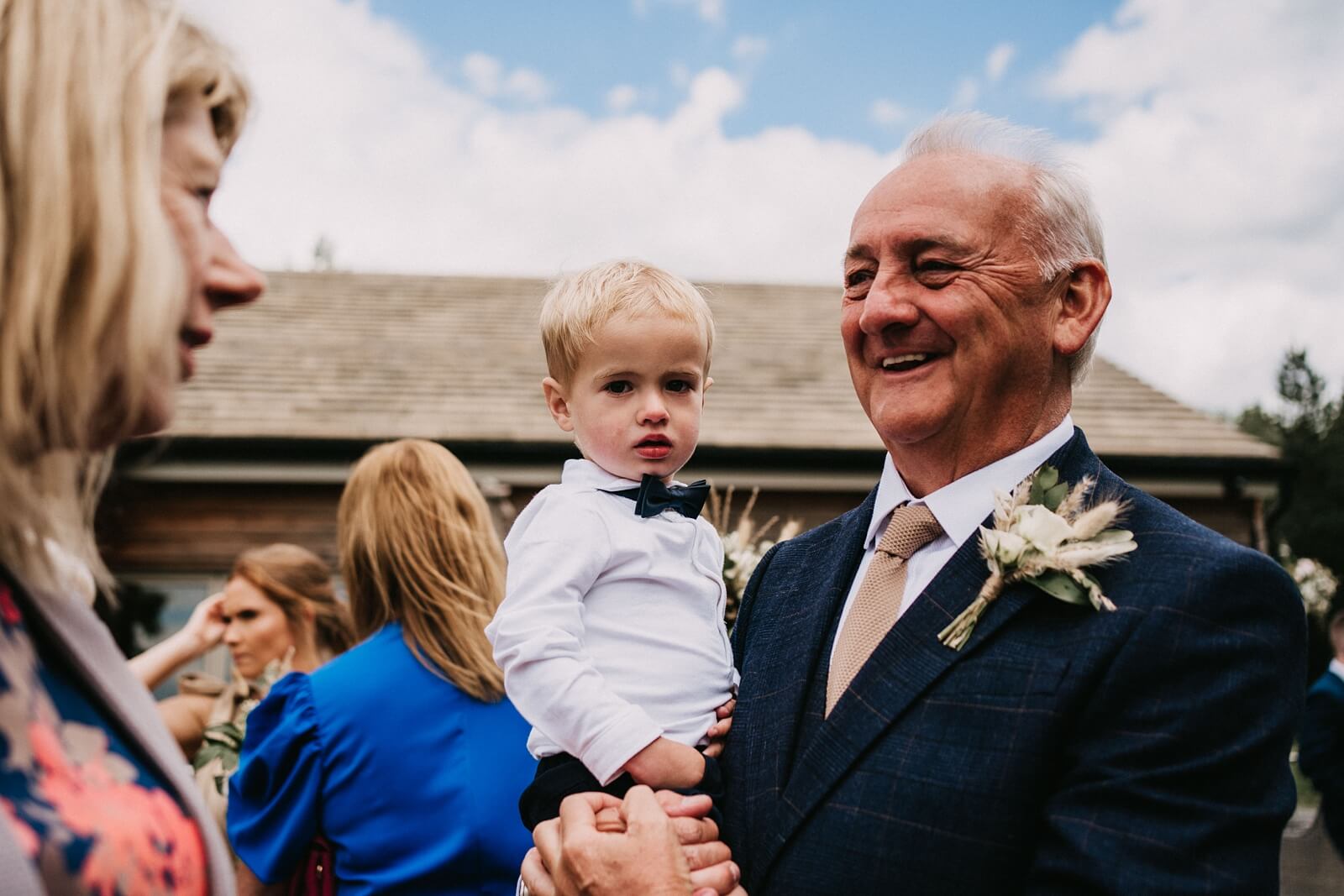 Father of the bride smiling