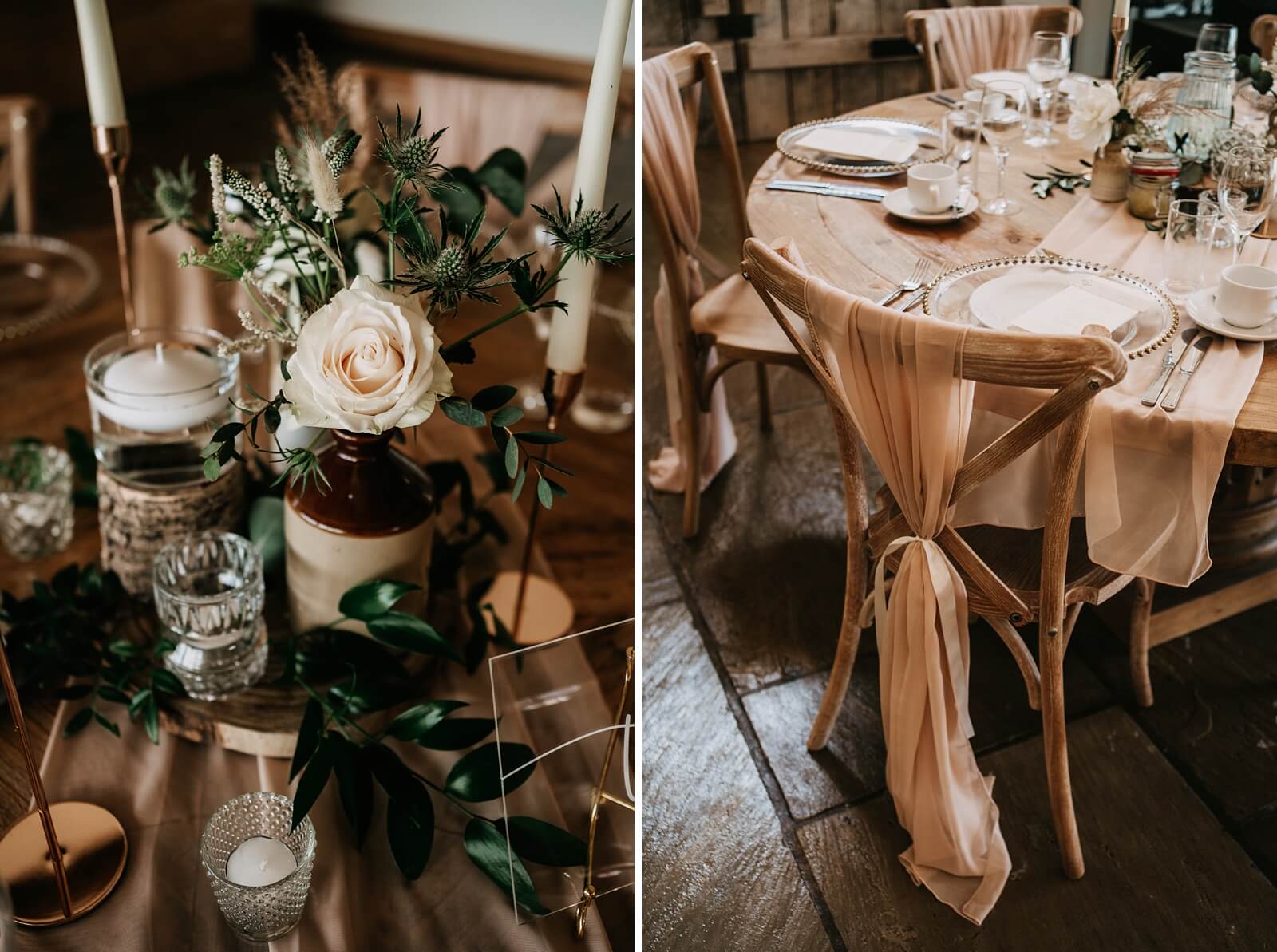 Woodland wedding decor